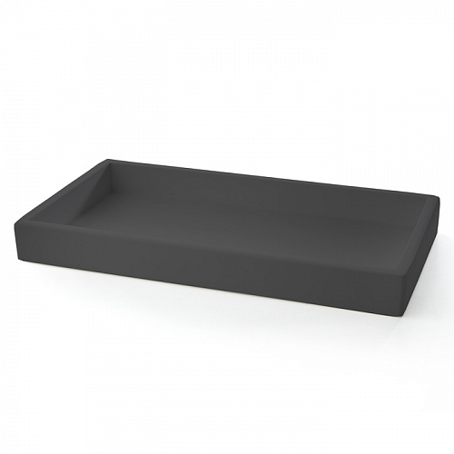 3SC Mood Black Лоток универсальный, настольный, композит Solid Surface, цвет: чёрный матовый 