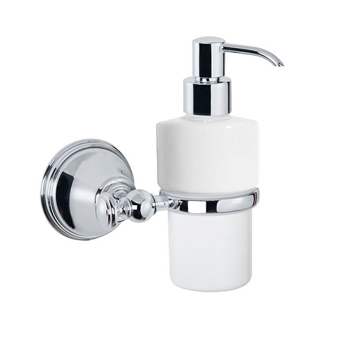 TW Harmony 108, подвесной дозатор для ж/мыла, керамический (белый), цвет: хром