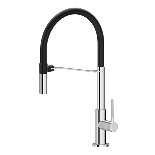 Newform Maki Смеситель для кухни, 1 отв., цвет: хром/Matt black