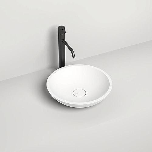 Salini Callista Раковина накладная 37х37х8.5cм, без отв., без перелива, S-Stone, цвет: белый матовый