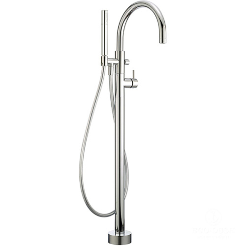 CISAL Slim Смеситель напольный однорычажный для ванны с ручной лейкой, держателем и шлангом 150 см, цвет: хром