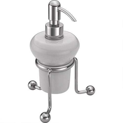 HUBER Croisette Дозатор настольный, цвет: хром/керамика