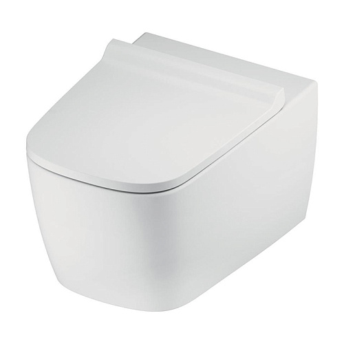TECEneo Унитаз 54х36см, подвесной, безободковый, смыв Tornado, сиденье slim, цвет: белый