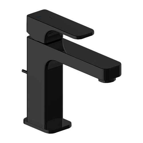 Cisal Cherie Смеситель для раковины, 1 отв., с донным клапаном, цвет: черный матовый