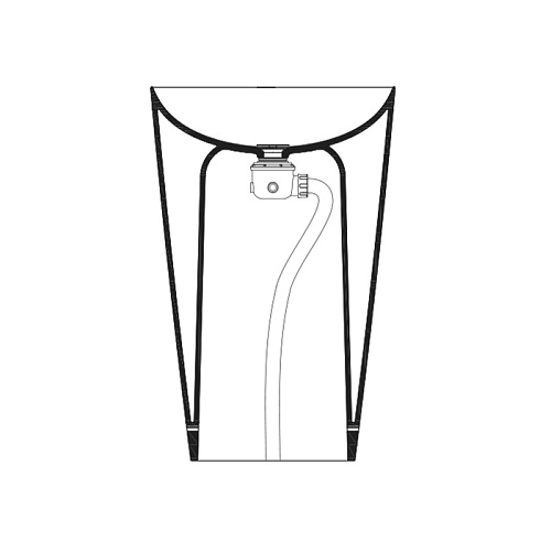 Catalano Сифон для отдельностоящей раковины, слив в пол, цвет: хром