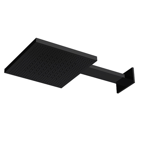 Almar Velvet Rain Верхний душ 30х30см., 2 режима, с настенным держателем, цвет: черный матовый