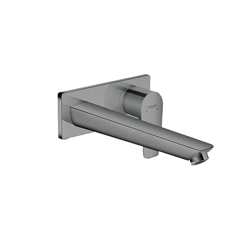 Hansgrohe Talis E Встраиваемый смеситель для раковины, излив 225мм, внешняя часть, цвет: шлифованный черный хром