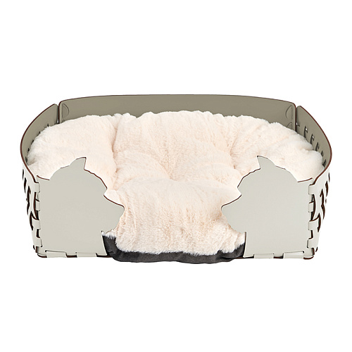 ADJ Лежанка Dog, 45х30хН15 см., цвет: белый/панна котта