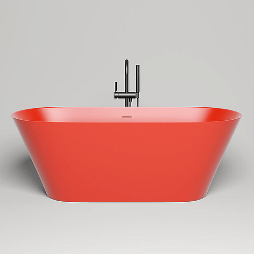Salini Mona Ванна отдельностоящая 170х72х58.5 cм, донный клапан "Up&Down", сифон, слив-перелив, материал: S-Sense, цвет: глянец RAL2005 