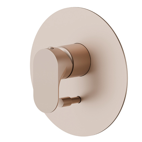 Newform Linfa II Смеситель для душа, встраиваемый, авто переключатель на 2 потока, внешняя часть, цвет: copper satin