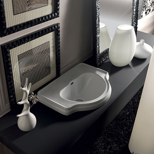 Kerasan Retro Раковина 62х45.5 см, без отв., цвет: белый