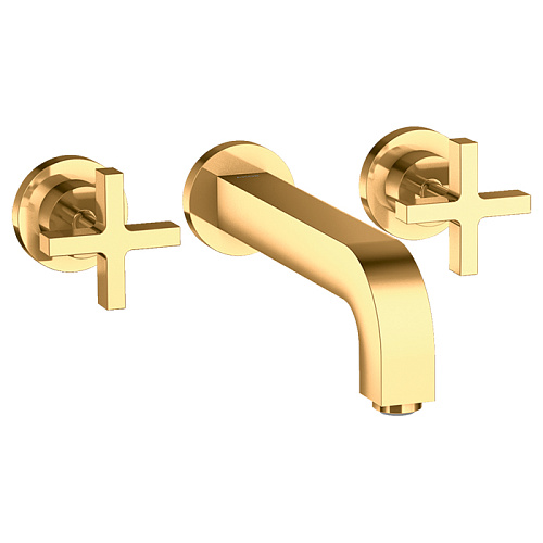 Axor Citterio Смеситель для раковины 222, встраиваемый, излив: 22.2см., цвет: полированное золото