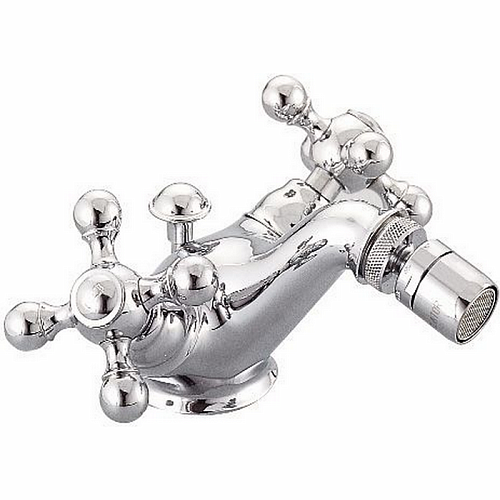 CISAL Arcana Ceramic Смеситель двухвентильный для биде на 1 отверстие с донным клапаном, цвет: хром 