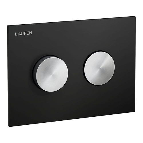 Laufen INEO GROOVE Клавиша смыва, панель: черный матовый, клавиши: PVD нерж. сталь матовая