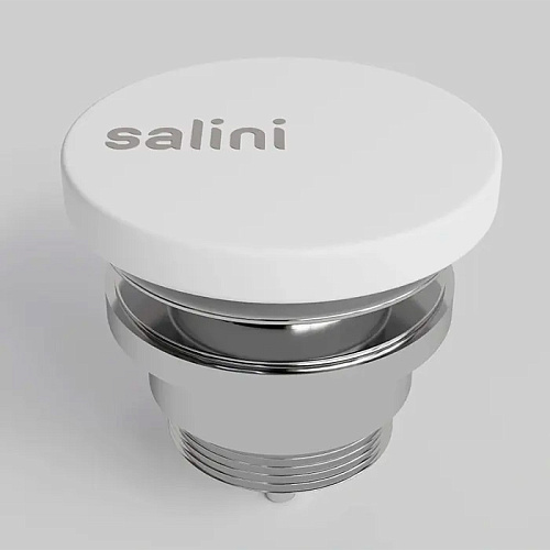 Salini D604 Донный клапан для раковины, фиксированный, S-Stone, цвет: белый матовый