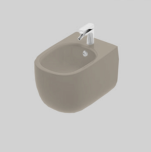 Artceram Seta Биде подвесное 36х53см., 1 отверстие, покрытие Saniglaze, цвет: matera