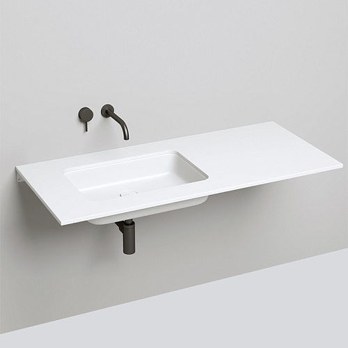 Salini Marea Раковина врезная снизу 55х38х12.6cм, без отв., без перелива, S-Stone, цвет: белый матовый