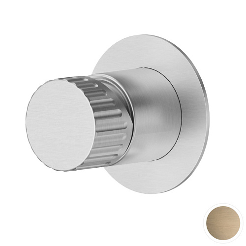 Newform Steel Line Смеситель для душа, встраиваемый, на 1 выход, цвет: PVD Brushed pale gold