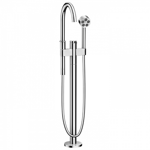 Axor One Смеситель для ванны, напольный, с душевым гарнитуром, внешняя часть, цвет: хром