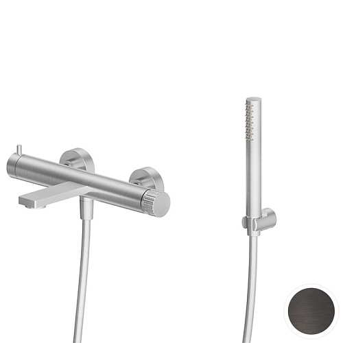 Newform Steel Line Смеситель для ванны, настенный, цвет: pvd brushed gun metal