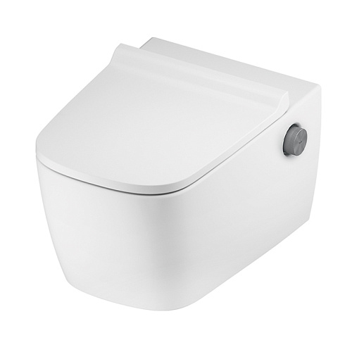 TECEneo Унитаз-биде подвесной 54х36х36см, безободковый, смыв Tornado, с крепежом, цвет: белый