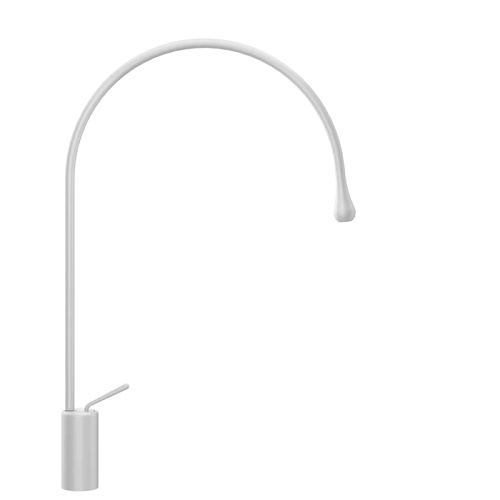 Gessi Goccia Смеситель для раковины на 1 отверстие, высокий, излив 387мм R=197, цвет: белый