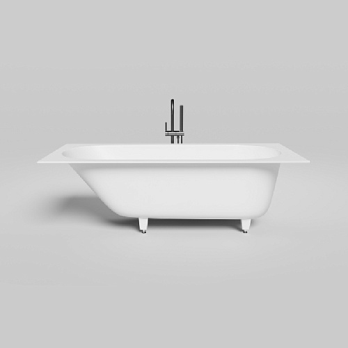 Salini Lofo Ванна 179х79.1х61см., встраиваемая, Solid Surface, без слива-перелива, с ножками, цвет: белый матовый