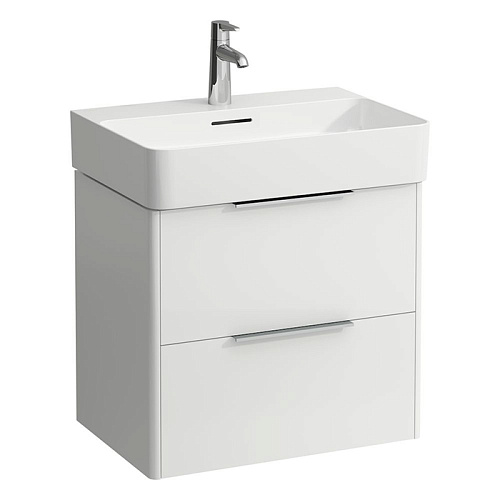 Laufen Base База с раковиной, 58.5х39х53см, с 2 ящиками, подвесная, покрытие LLC, цвет: белый глянцевый