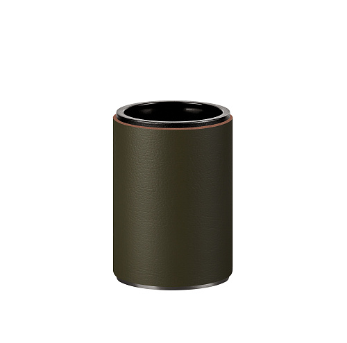 ADJ Стакан для зубных щеток, D7xH10 см., цвет:graphite/оливковый