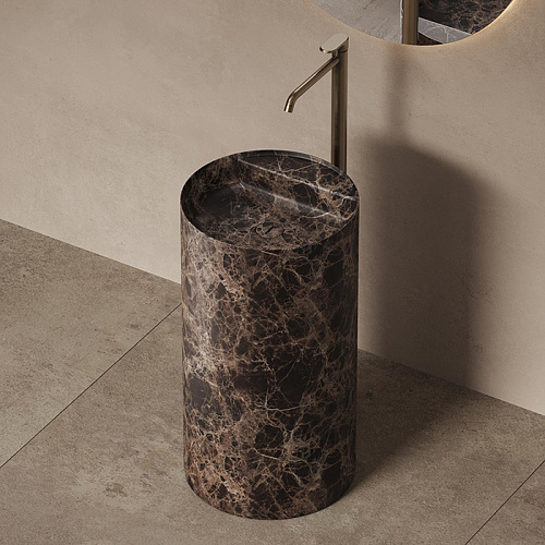 Dea Design Marble Firenze Раковина 45х45х85см., напольная, без отв., мрамор, цвет: Dark Emperador