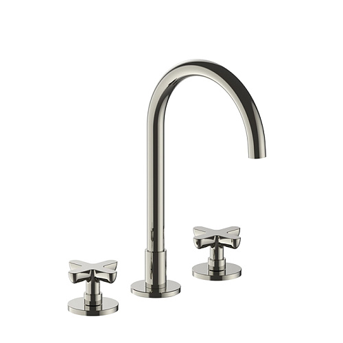 Fantini Icona Classic Смеситель для раковины, 3 отверстия, цвет: никель