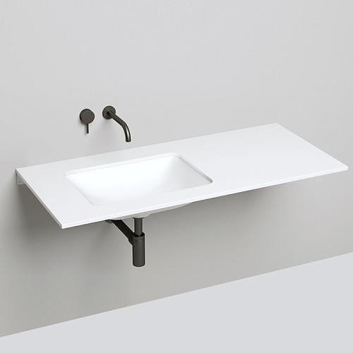 Salini Marea Раковина врезная снизу 55х40х13.4cм, без отв., без перелива, S-Stone, цвет: белый матовый