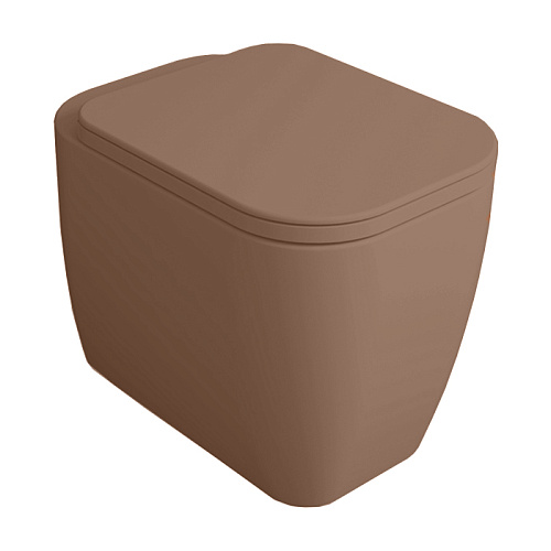 Simas Henges Унитаз напольный безободковый 38х55 см, цвет: moka mat