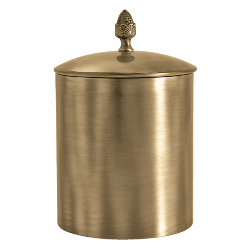 TW SSS6501, ведро с крышкой диаметр 22 x h29см, материал латунь, напольное, цвет: бронза