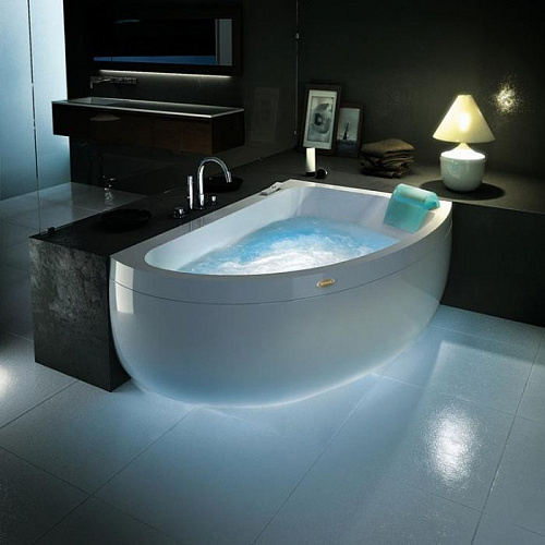 acuzzi Aquasoul Offset R+C Ванна, пристенная, 150x100x57см, гидромассажная,  Dx, с панелями, цвет: белый/хром