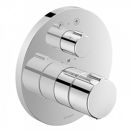 Duravit C.1 Смеситель термостатический для душа, встраиваемый, с запорным переключателем, цвет: хром