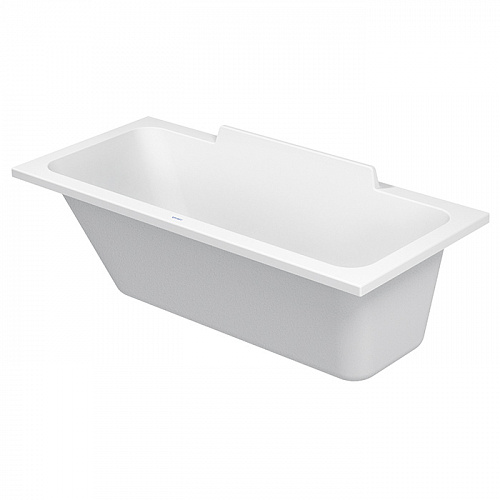 Duravit DuraSquare Ванна 160х70x48см,, прямоугольная, встраиваемая или версия с панелями и ножками, с наклоном для спины слева, цвет белый наклоном для спины справа, цвет: белый