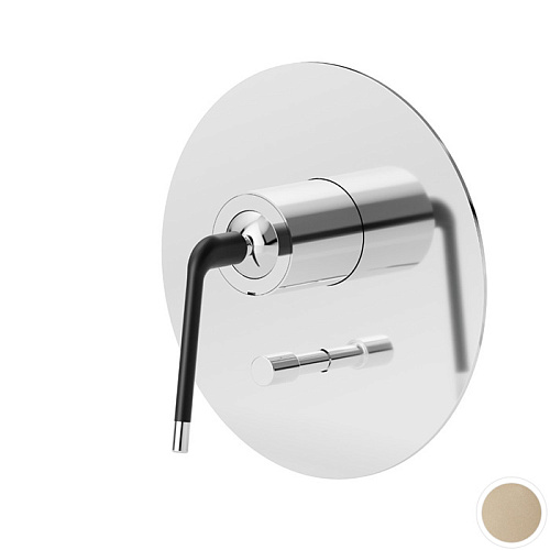 Newform O'Rama Смеситель для душа, встраиваемый, авто переключатель на 2 потока, внешняя часть, цвет: gold satin