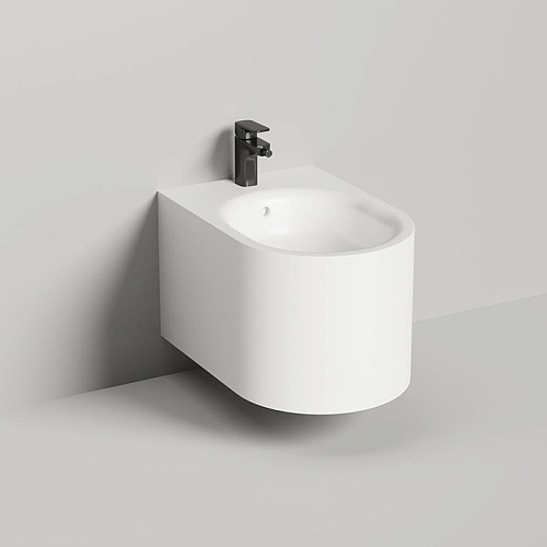 Salini Gemelli Биде подвесное 53х41х30см, материал S-Stone, цвет: белый матовый