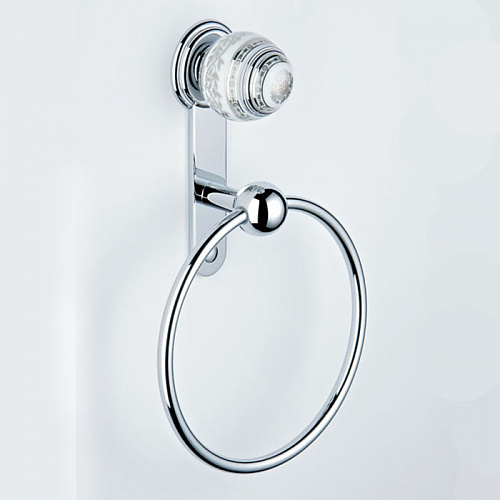 THG Marquise porcelaine blanche Полотенцедержатель - кольцо 18см., подвесной, цвет: хром/платина/белый фарфор