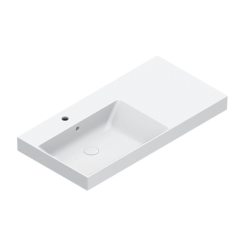 Catalano Zero Раковина 100x50см чаша слева, с 1 отв., цвет: белый глянцевый