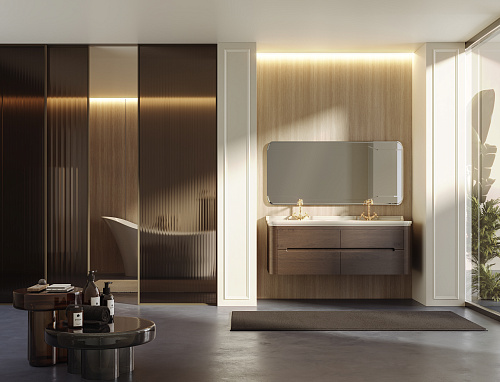 Kerasan Waldorf Комплект подвесной/напольной мебели 150см,  с 4 ящиками, цвет: темный орех