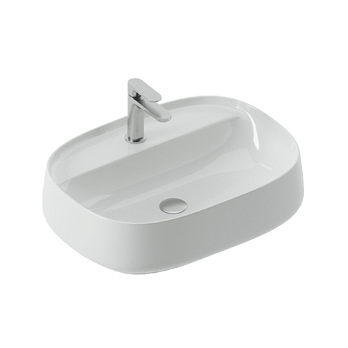 Artceram Whisky 60 Раковина накладная 60х45см., с 1 отв., покрытие saniglaze, цвет: белый