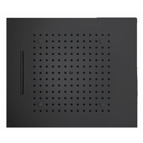 BOSSINI DREAM/2 Верхний душ 570 x 470 мм, 2 режима (дождь, каскад), с 4 LED (белый), блок питания/управления, цвет: черный матовый