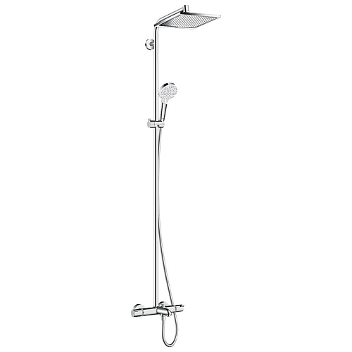 Hansgrohe Crometta E 240 SHP Душевая система 138см, с верхним душем 240х240мм., ручным душем и термостатическим смесителем, цвет: хром