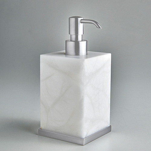 3SC Baster Square Дозатор для жидкого мыла, настольный, цвет: алебастр/хром
