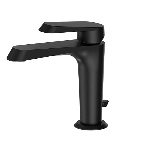 Newform Nio Смеситель для раковины, 1 отв., с донным клапаном, цвет: черный матовый