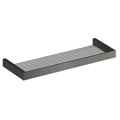 Gessi Rettangolo Полочка 60см широкая, цвет: шлифованный черный металлик