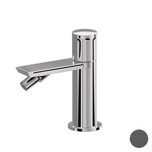 Newform Ionika Смеситель для биде, на 1 отв, излив: 11.7см., цвет: PVD brushed stainless Stell