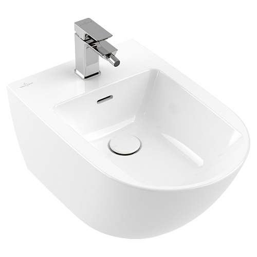 Villeroy&Boch Subway 3.0 Биде подвесное 37.5х56х27см., с 1 отв., цвет: альпийский белый
